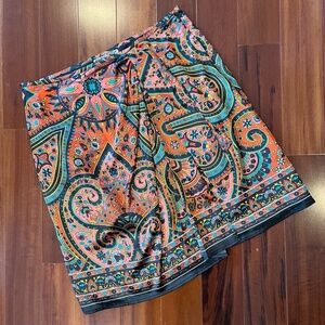 Richie Tailor‎ Multicolored Skirt Knee-Length Paisley Boho Pattern Size Medium